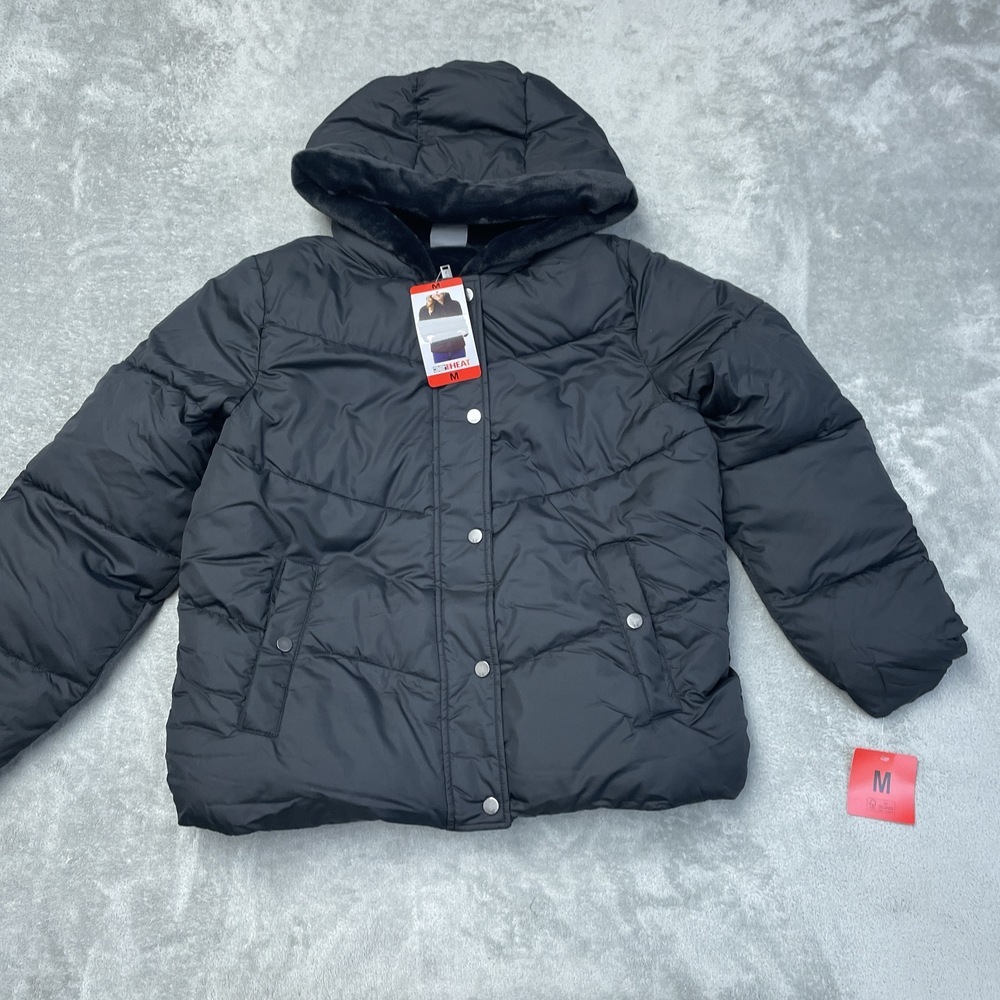 32 Degrees Women's M Puffer Jacket Black Polyester c0362 - Picture 1 of 8